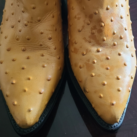 Mex Rodeo Rider Yellow Long Quill Ostrich 11.5 D - Picture 2 of 8